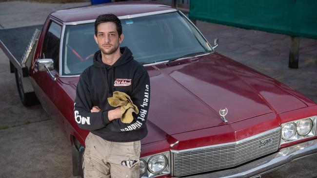 Dean Nyitrai took to social media for help to find his distinctive ute. Picture: Jason Edwards