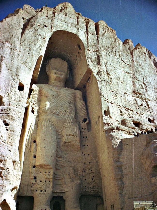 Buddha statue in Bamiyan, Afghanistan.