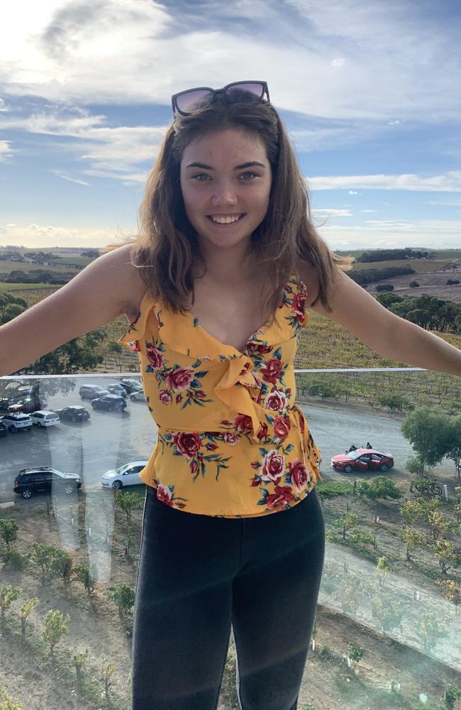 Sophia Naismith, 15, was killed when she was hit by an out-of-control Lamborghini on Morphett Rd at Glengowrie on Saturday. Picture: Supplied by family.