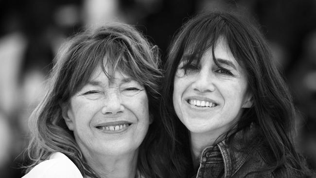 British singer and actress Jane Birkin and her daughter, actor-director Charlotte Gainsbourg at the 74th annual Cannes Film Festival. Picture: Getty Images