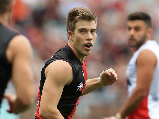 Zach Merrett was the game’s best player. Picture: Wayne Ludbey.
