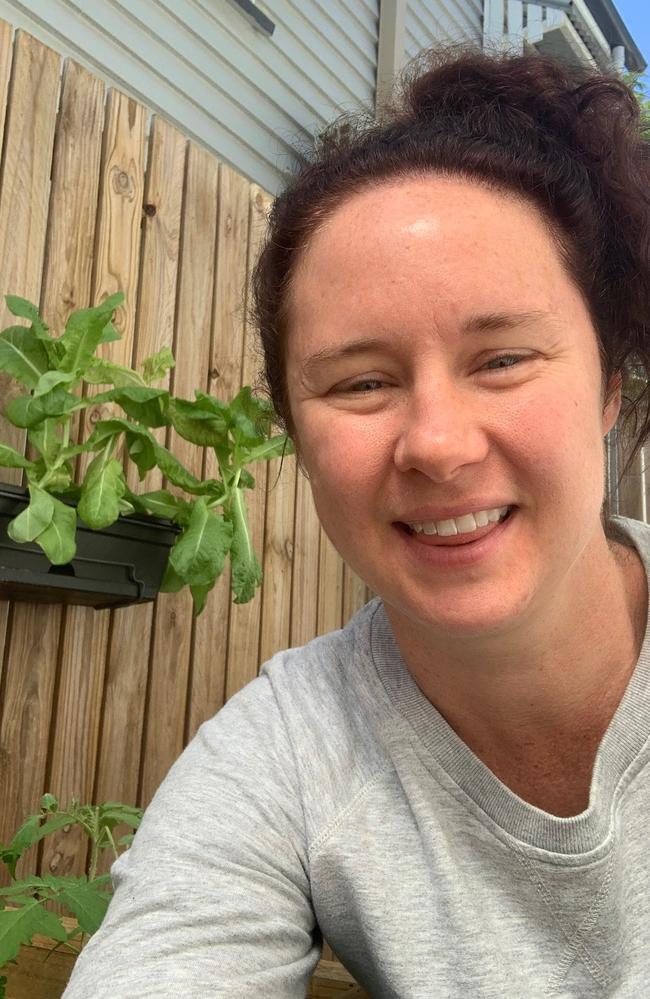 Mel Buttle at her garden at home.