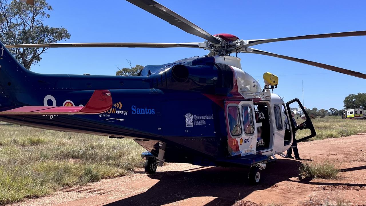 A Maranoa man was flown to hospital from a Tyrconnel property just west of Roma for a snakebite. Picture: LifeFlight.