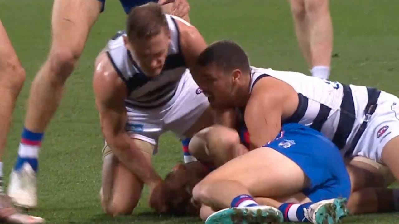 Geelong captain Joel Selwood on Friday night.