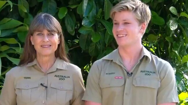 Terri and Robert Irwin on Channel 7's Sunrise.