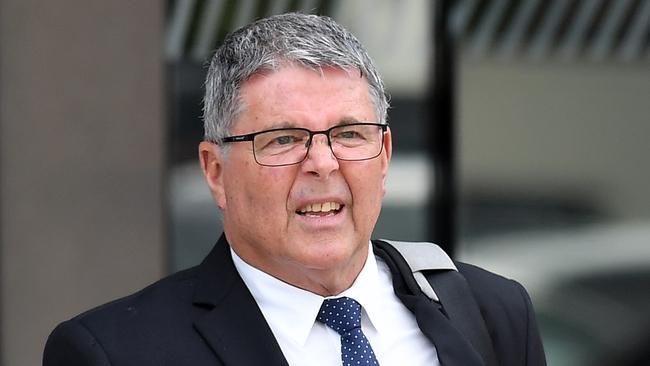 Peter Lang leaves Maroochydore Court House. Picture: Patrick Woods.