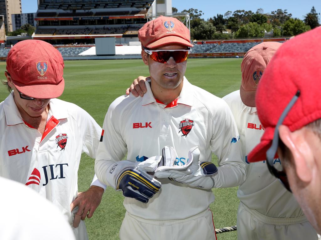 A tidy gloveman and regarded as the keeper-in-waiting, Carey will probably have first crack as Paine’s replacement, just. Picture: Richard Wainwright/AAP Image
