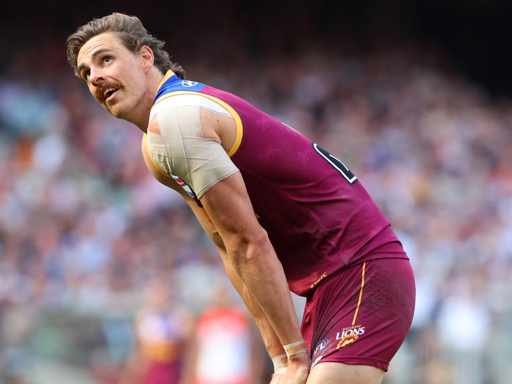 Joe Daniher has left a huge hole in Brisbane’s forward line. Picture: Lachie Millard