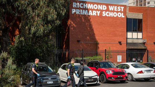 A man arrested inside Ricmond primary school grounds with drugs and knife (pictured). Picture: Jason Edwards