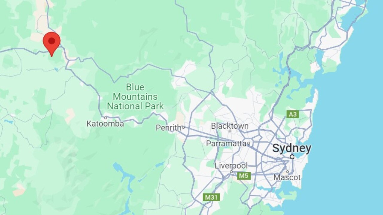 Emergency services rushed to the Great Western Highway at Wallerawang, 15km north of Lithgow, following a five-car crash about 12.50pm Friday. Picture: Google Maps