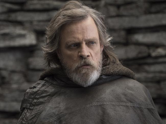 Hamill reprises his role as Luke Skywalker in the new movie. Photo: John Wilson/Lucasfilm via AP