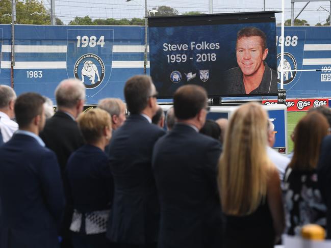 Steve Folkes died of a heart attack in 2018. Picture: Brendan Esposito/AAP Image