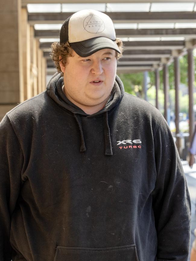 Joshua Rossborough outside the District Court. Picture: NCA NewsWIRE / Emma Brasier