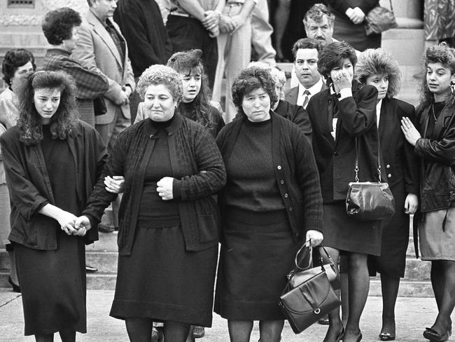 Friends and family mourn Salvatore Rotiroti at his Geelong funeral at Holy Spirit Church.