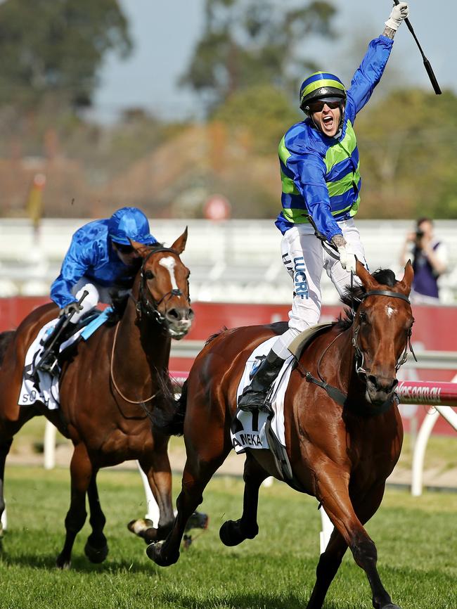 Nick Hall couldn’t hide his delight at the win. Picture: Colleen Petch.