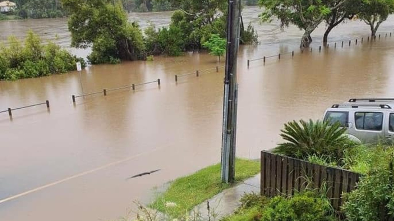 The view from Riverside Drive, Tumbulgum at 8am. Picture: Northern Rivers NSW SES