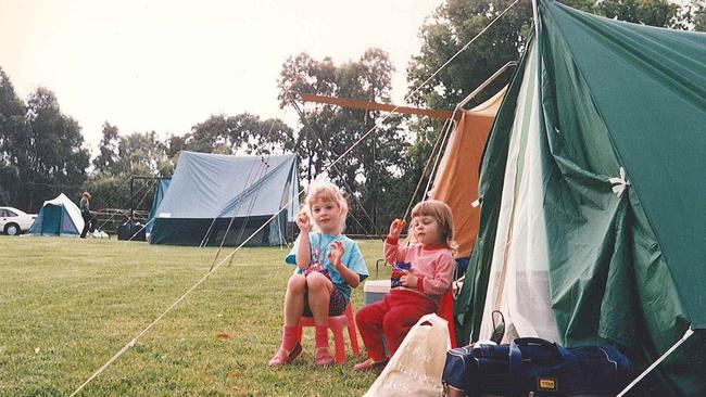 Emma and Hayley Watkins when they were little girls