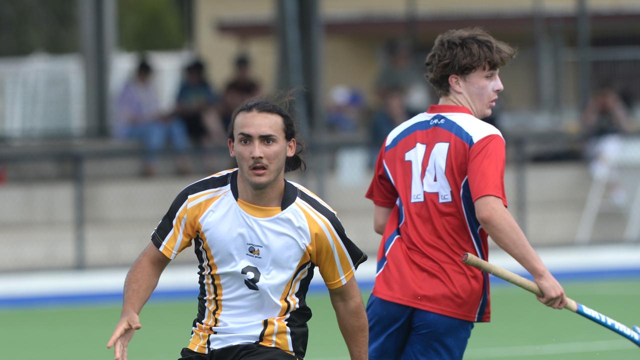 HOCKEY Qld Secondary Schoolboys championship: Capricornia's Noah Gauci and Darling Downs' Liam Matherson