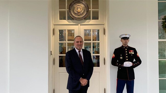 Pastor Brain Houston outside the White House. Instagram