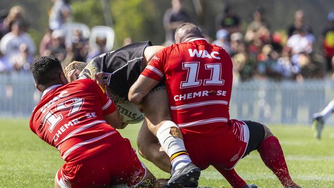 Men's Koori Knockout grand final, Walgett Aboriginal Connection vs Wiradjuri Aboriginal Rivers. Picture: Andrea Francolini