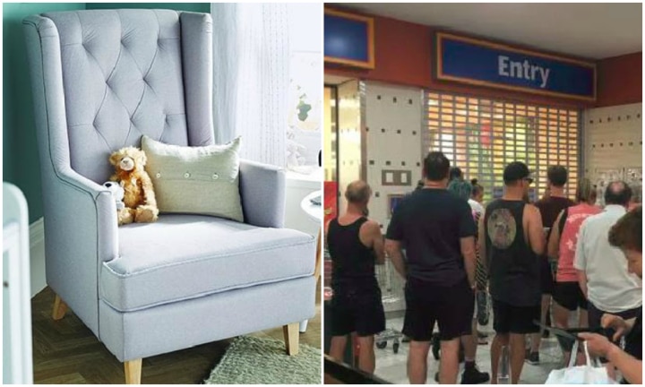 Aldi grey rocking discount chair