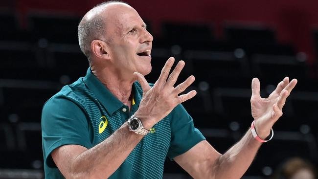 Brian Goorjian and the Boomers face the toughest road possible to an Olympic medal. Picture: AFP