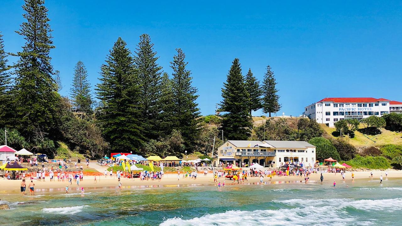 Main Beach Yamba packed for the 2018 Nippers Carnival.