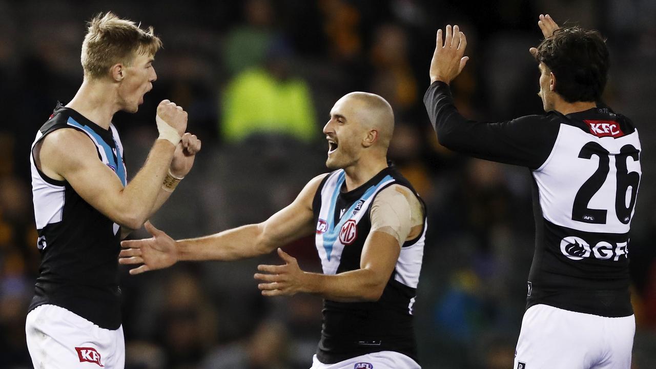 The Port Adelaide Power defeated Hawthorn. Picture: Dylan Burns