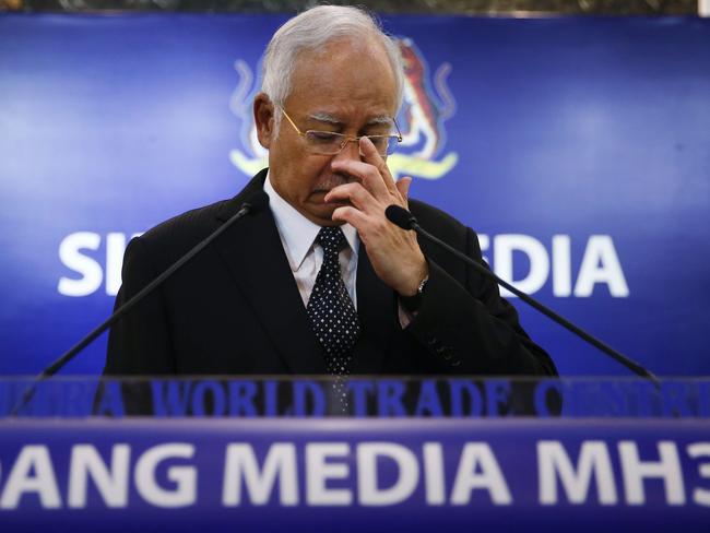 First to say yes ... Malaysian Prime Minister Najib Razak was the first to announce that a wing piece that washed up on Reunion Island last week is from the missing Malaysia Airlines Flight 370. However, French, U.S. and Australian authorities stopped short of full confirmation. Picture: AP Photo/Vincent Thian