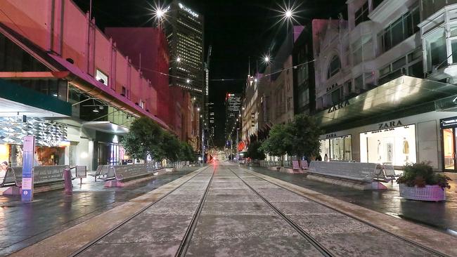 Melbourne's CBD has been deserted. Picture: Ian Currie