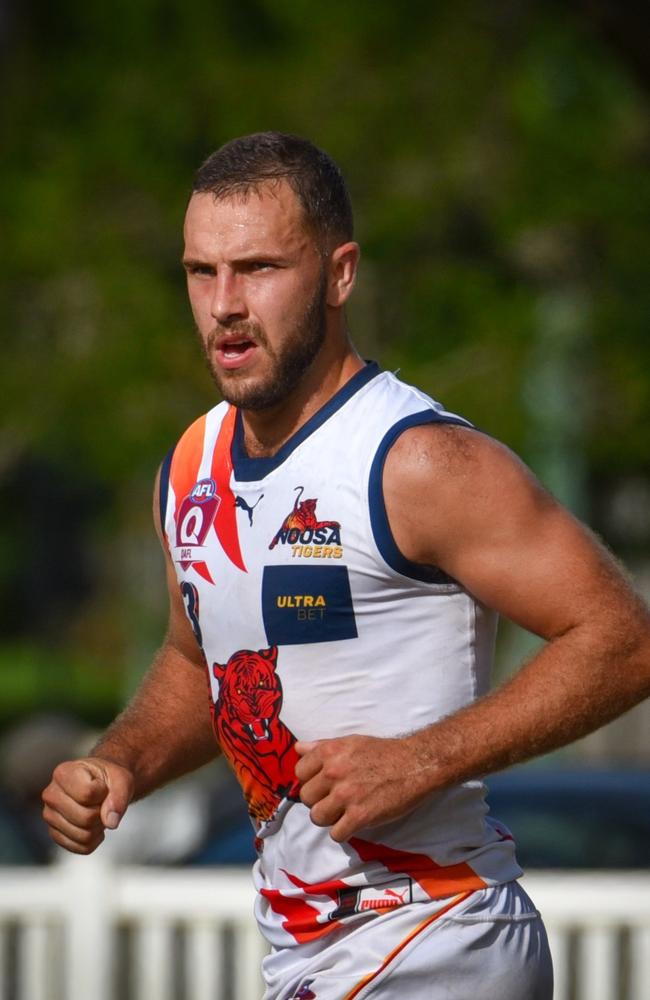 Noosa Tigers player Mitch Conn in action. Picture: Highflyer Images.