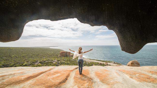 The Remarkable rocks, located in Flinder's chase National park on Kangaroo Island, SA, Australia.