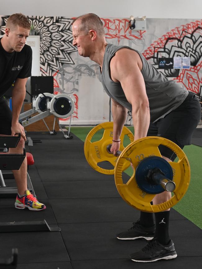Will McDonald with Mitise Health and Fitness owner Josh Smith. Picture: Keryn Stevens
