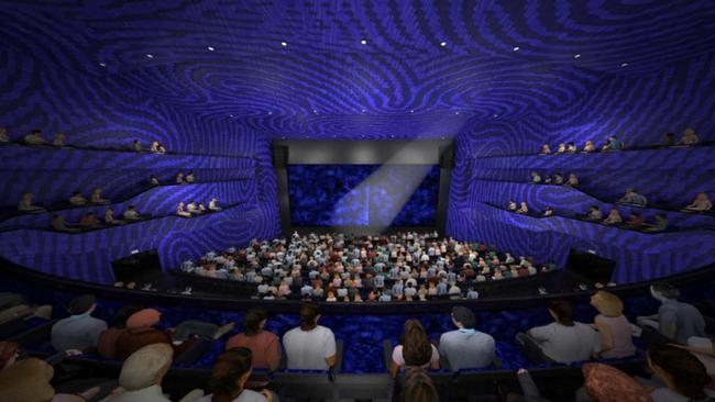 Designs showing potential Lyric theatre, big enough for 1800 fans at HOTA on the Gold Coast.