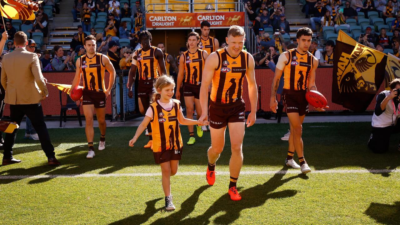 James Sicily says attracting players might be hard for a Tasmanian team. Picture: Michael Willson/AFL Photos via Getty Images