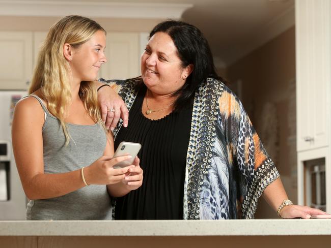 Heathcote mum Michelle Lister uses Snapchat to monitor 12-year-old daughter Jasmine, who is happy with the arrangement. Picture: Richard Dobson