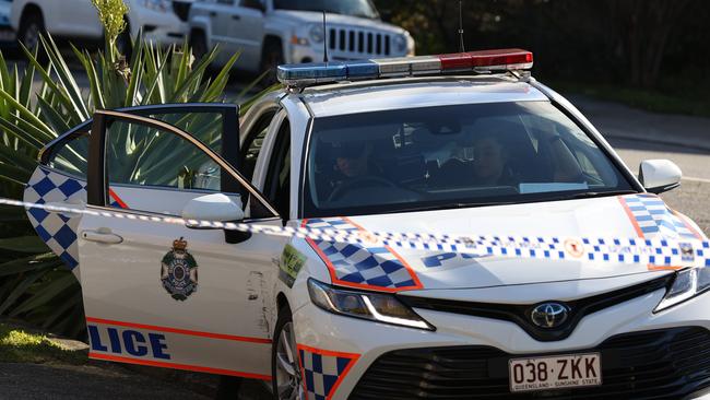 A crime scene on Ward Street in Newmarket following the stabbing death of a 51-year-old overnight. Picture: Tara Croser.