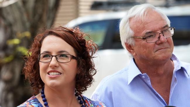 Deputy leader of the opposition Lia Finocchiaro and opposition leader Gary Higgins.