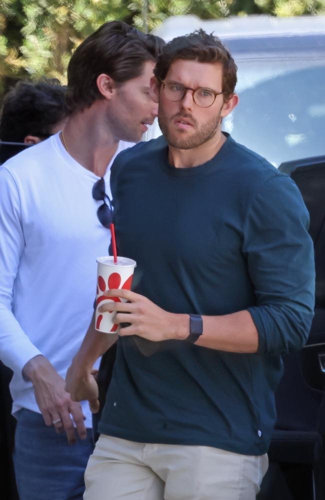 Christopher Schwarzenegger displayed his body transformation on Easter. Picture: NORTH-SUNSET / BACKGRID