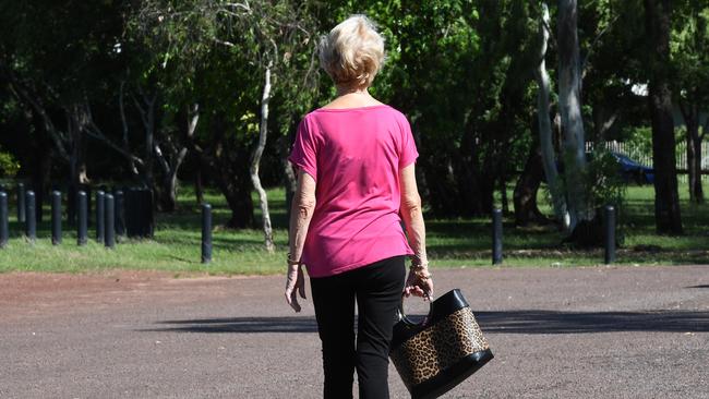 Tiwi resident Bev Aitken, 78, was attacked in broad daylight by a group of teenagers trying to steal her handbag on Monday. Picture: Katrina Bridgeford