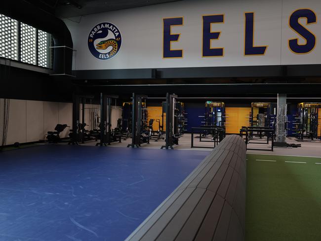 The main gym at the Parramatta Eels centre of excellence. Picture: Rohan Kelly