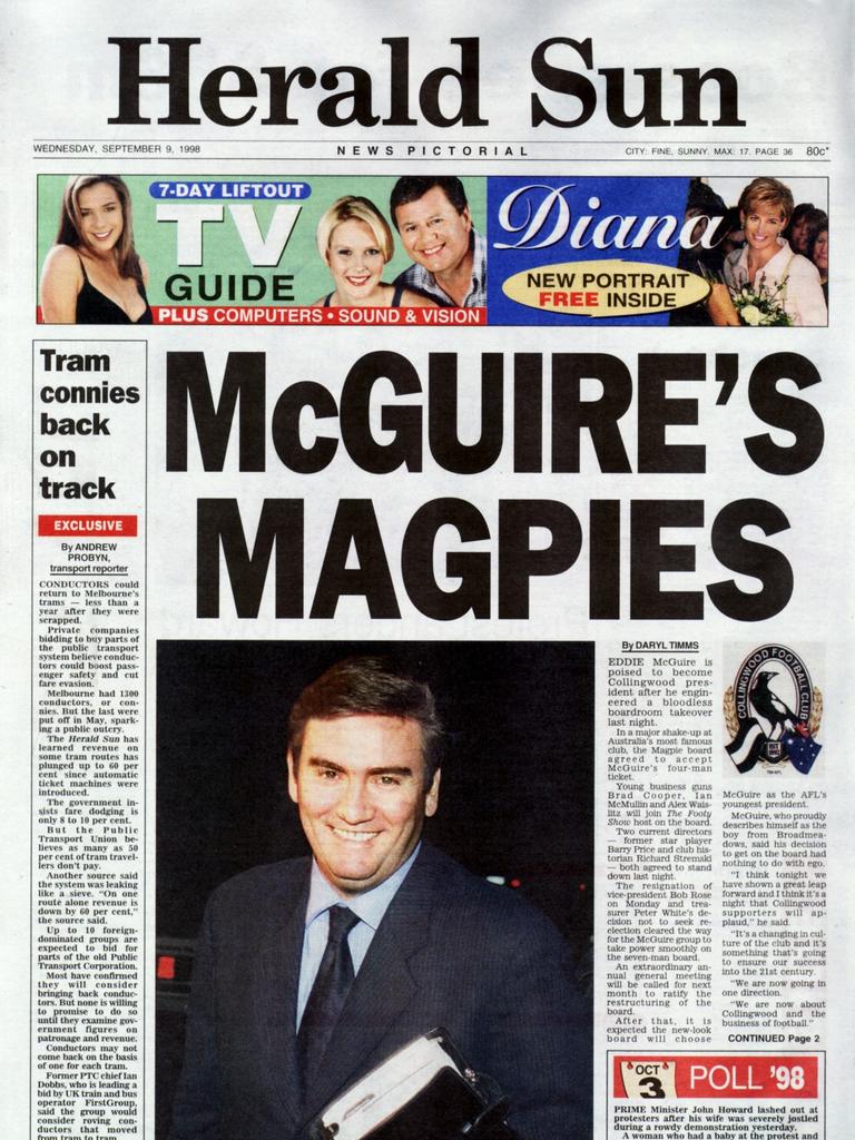 The Herald Sun when McGuire became president.