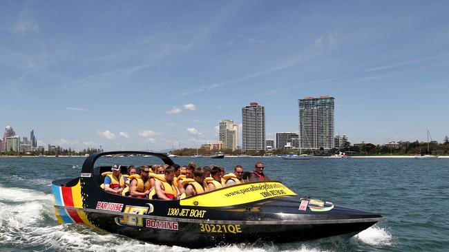 A jet boat ride in the Gold Coast Broadwater.