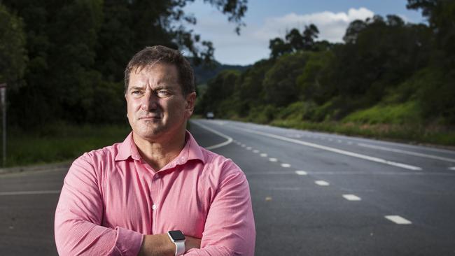 Federal MP and Former Policeman Llew O'Brien who suffers from PTSD from years of being a First Responder to road crash fatalities along notorious stretches of the Old Bruce Highway. Photo Lachie Millard