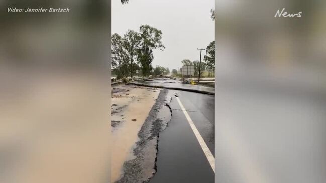 Grantham road suffers major flood damage