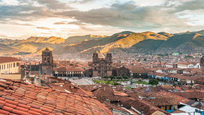 A view of Cusco, high in the Peruvian Andes.