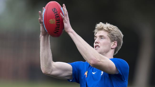 Tim English has all the traits to become one of the competition’s most-influential ruckman. Picture: Michael Klein