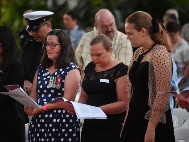 Dawn Service at Anzac Park for 83rd commemoration of Battle of Coral Sea. Picture: Evan Morgan