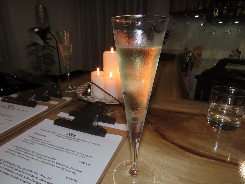 Guests received a glass of bubbly on arrival at the grand opening of Tannins at Torquay.