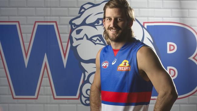 New Bulldog Josh Bruce at the Whitten Oval. Picture: Michael Klein